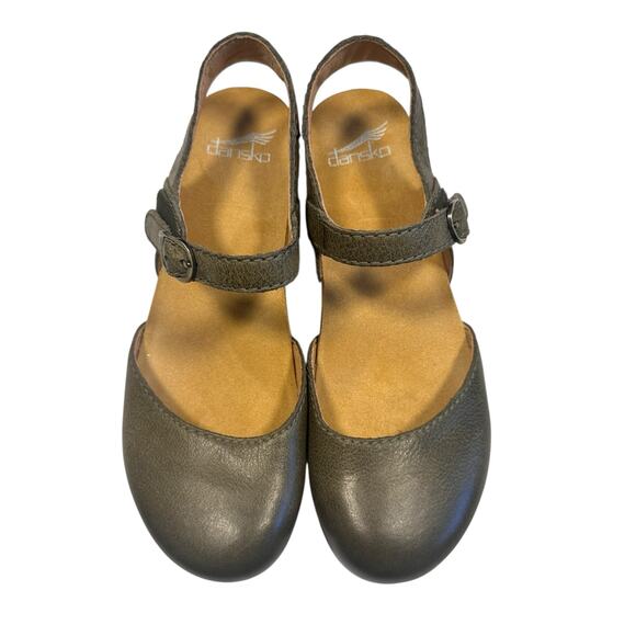 NWOT Dansko Tiffani Green Leather Mary Jane Comfort Sandals EU 38 HolidayOutfit - Picture 5 of 8